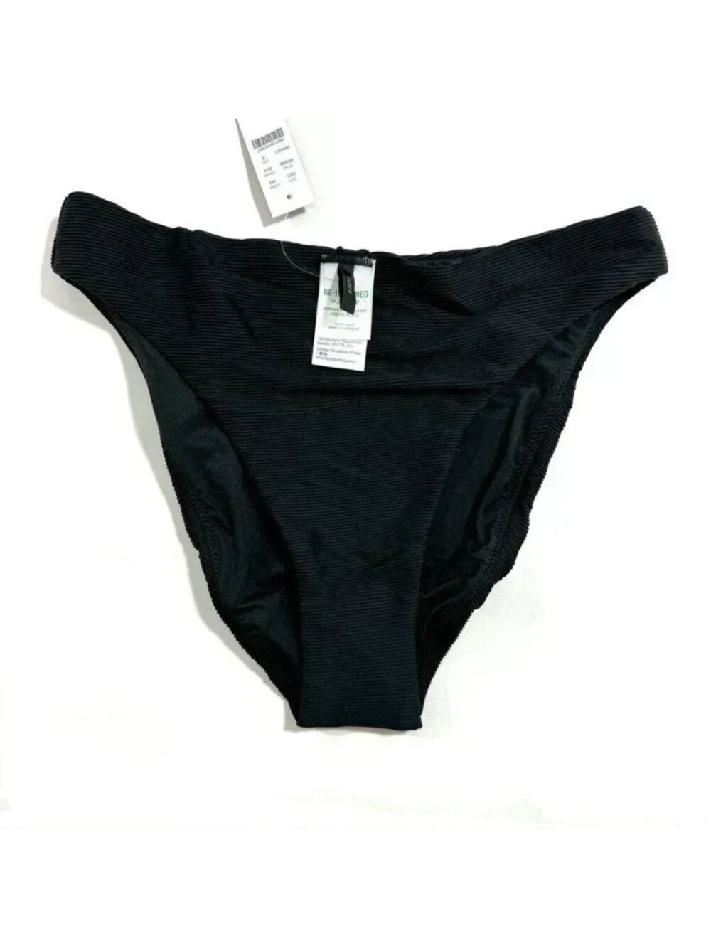 J.Crew Re-Imagined High-Rise Bikini Bottom Black Womens Swimwear